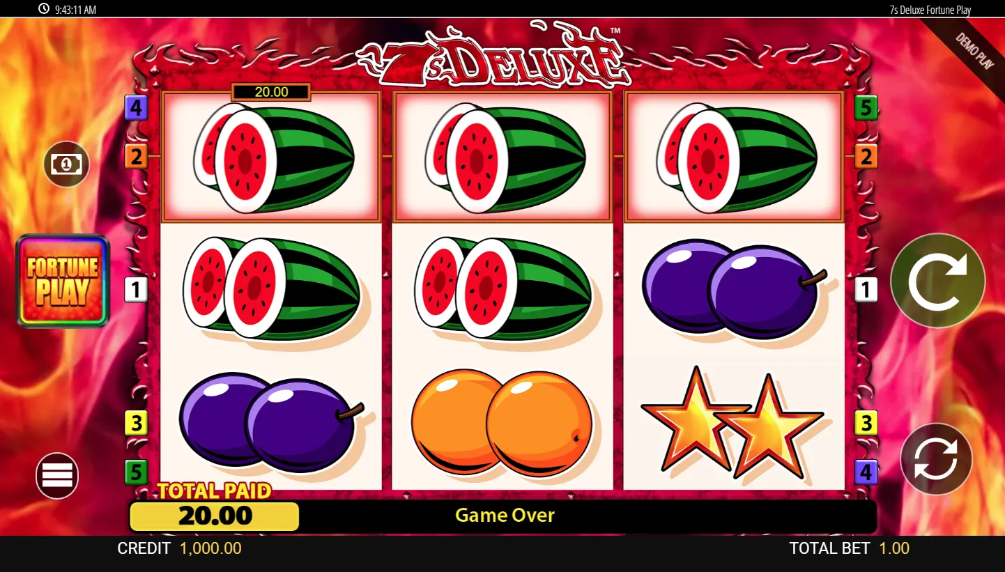 7's Deluxe Fortune Spins screen 3