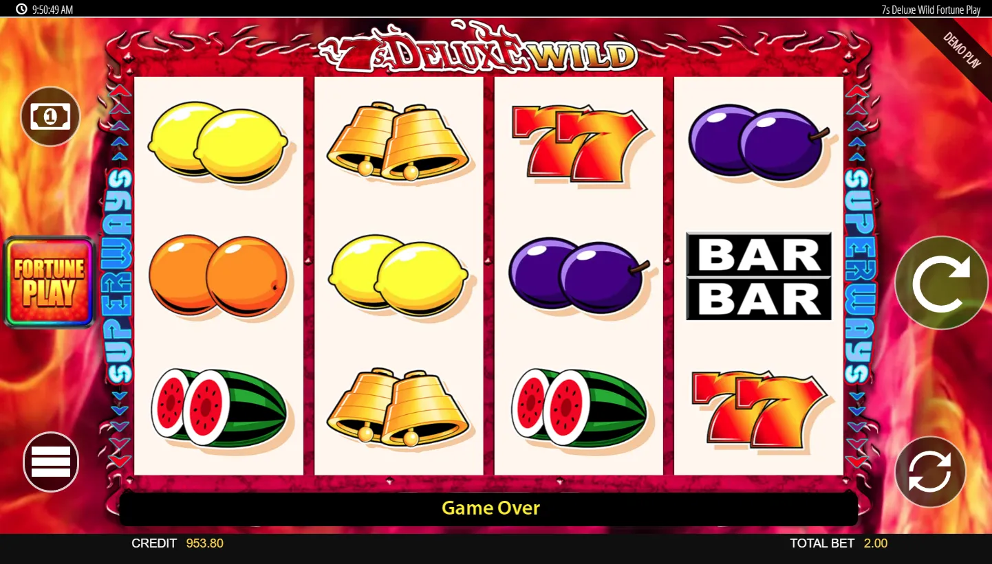 7's Deluxe Wild Fortune Play screen 2