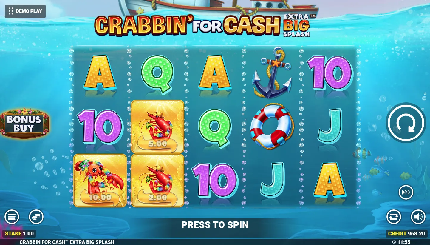 Crabbin For Cash Extra Big Splash Demo Play 