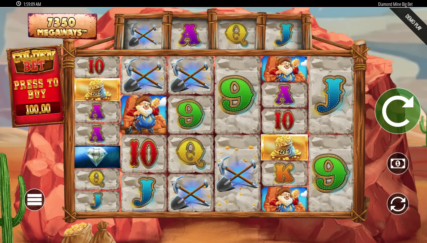 Diamond Mine Extra Gold Megaways screen 5