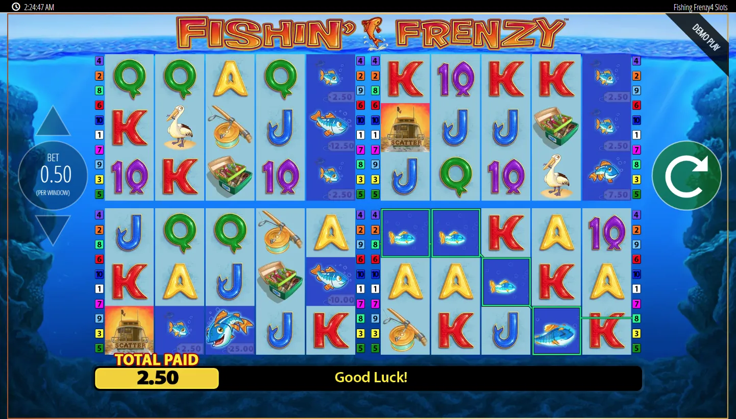 Fishin Frenzy Power 4 Slots screen 3