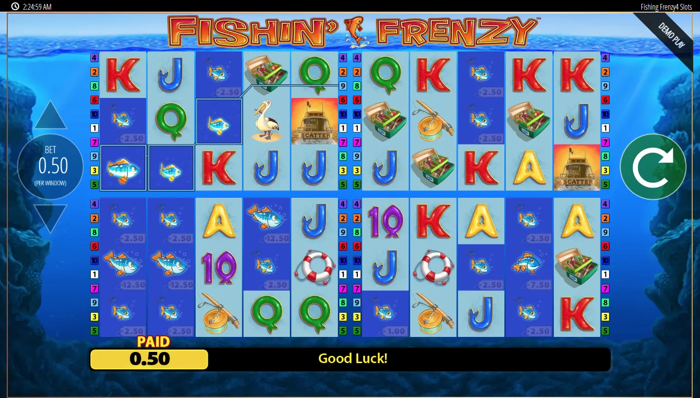 Fishin Frenzy Power 4 Slots screen 4