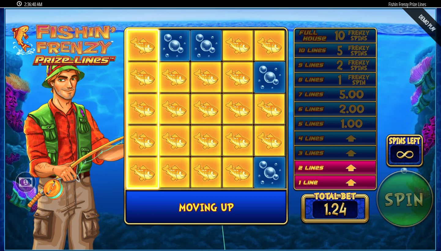 Fishin Frenzy Prize Lines screen 5