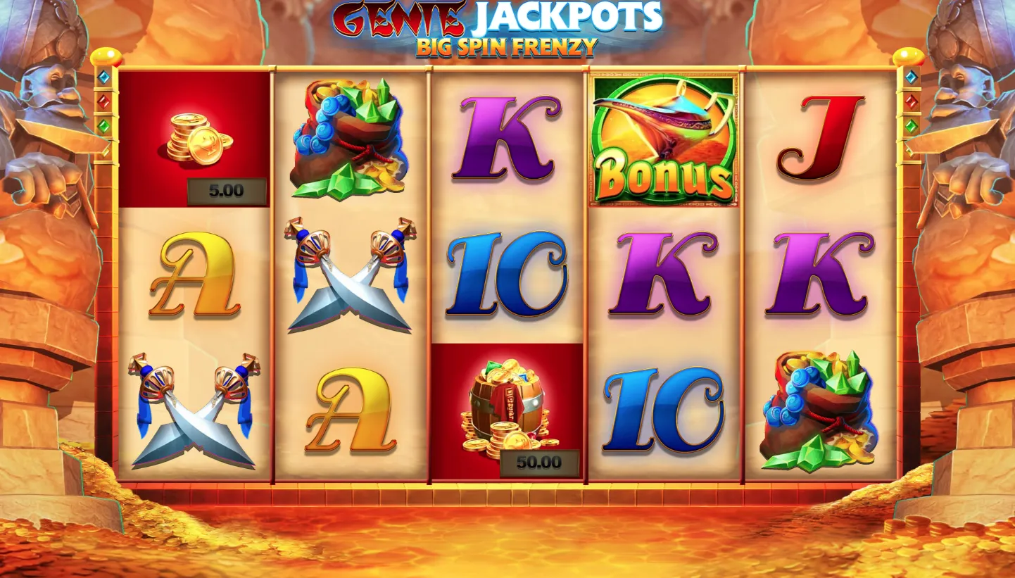 Genie Jackpots Big Spin Frenzy screen 2