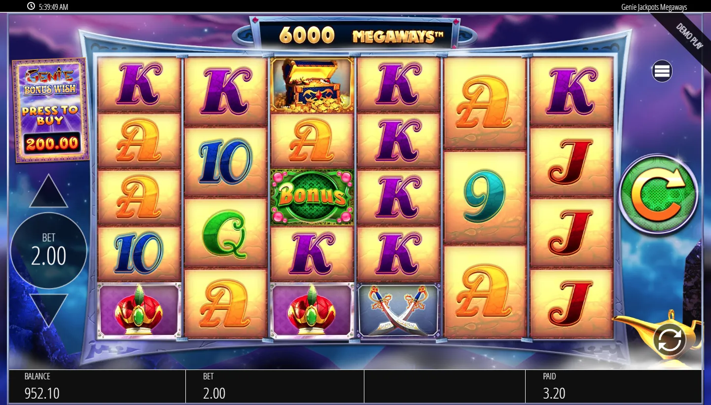 Genie Jackpots Megaways Demo Play 