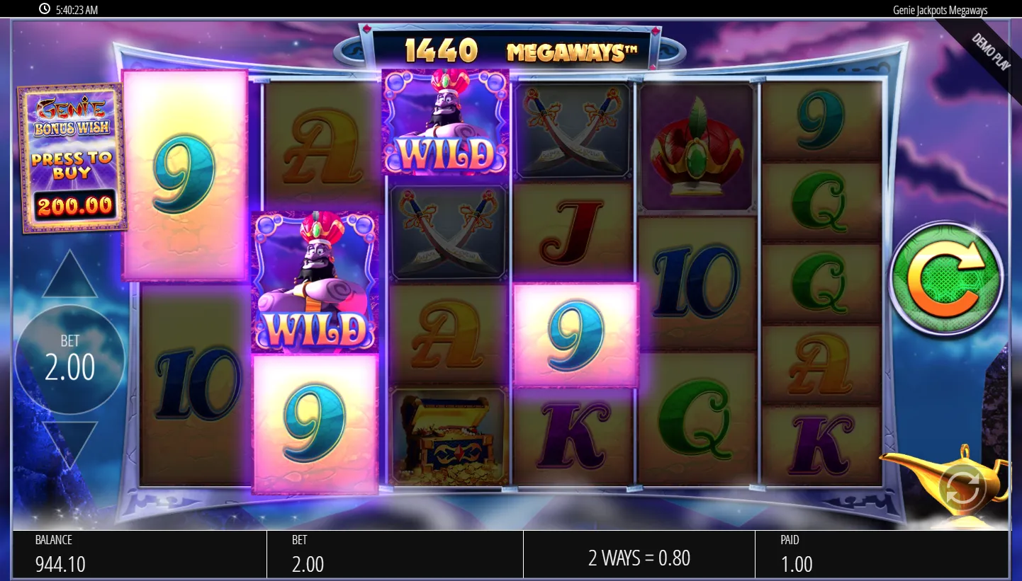 Genie Jackpots Megaways screen 4