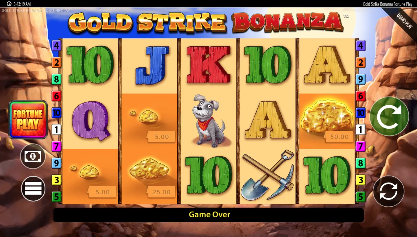 Gold Strike Bonanza Fortune Play screen 3