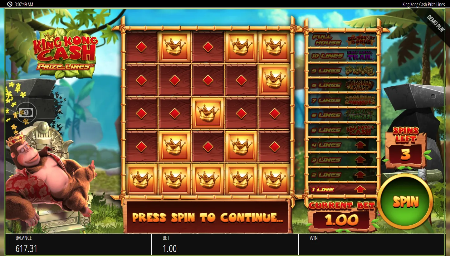 King Kong Cash Prize Lines screen 2