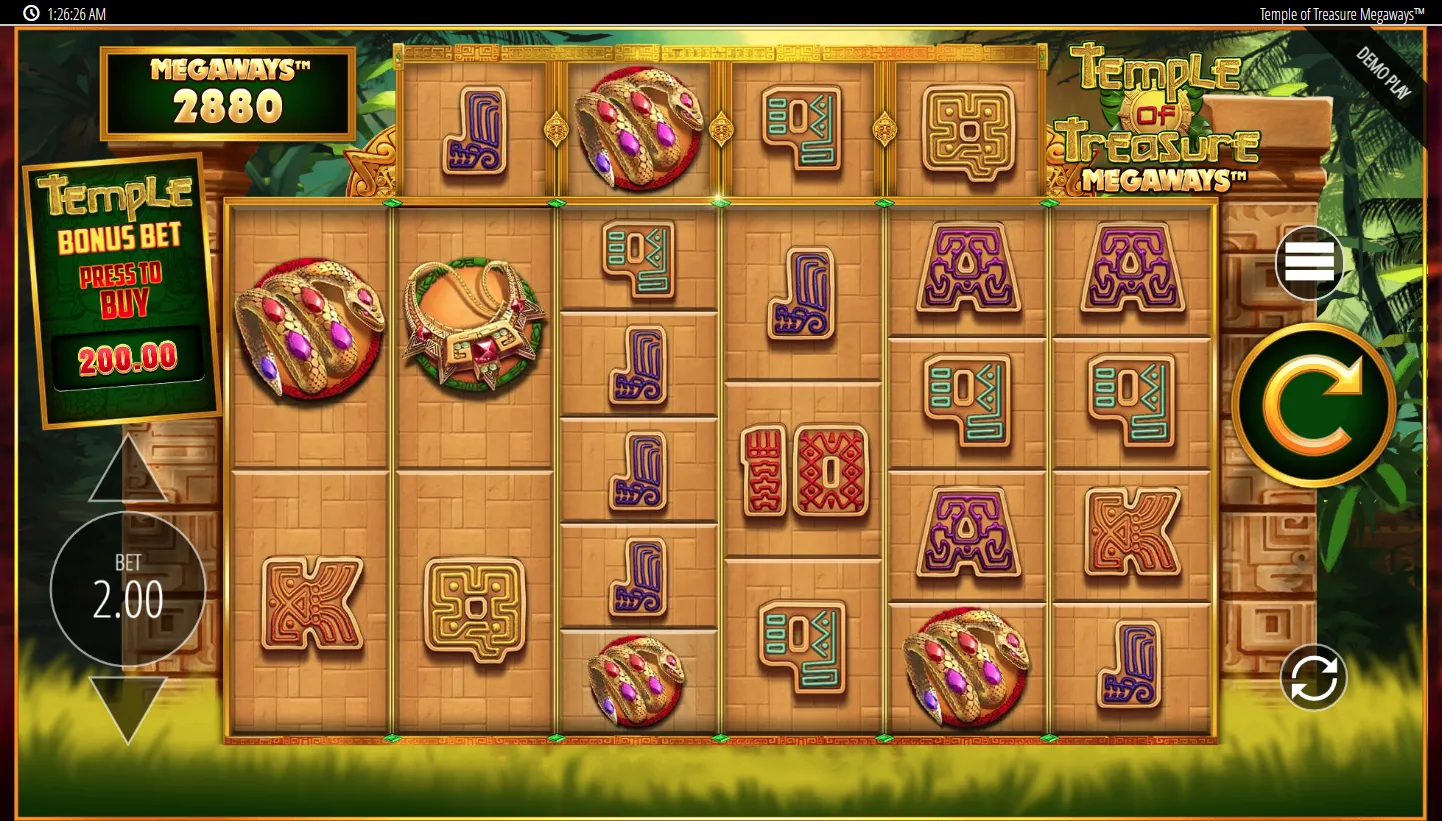 Temple of Treasure Megaways screen 2