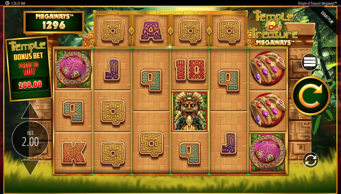 Temple of Treasure Megaways screen 3