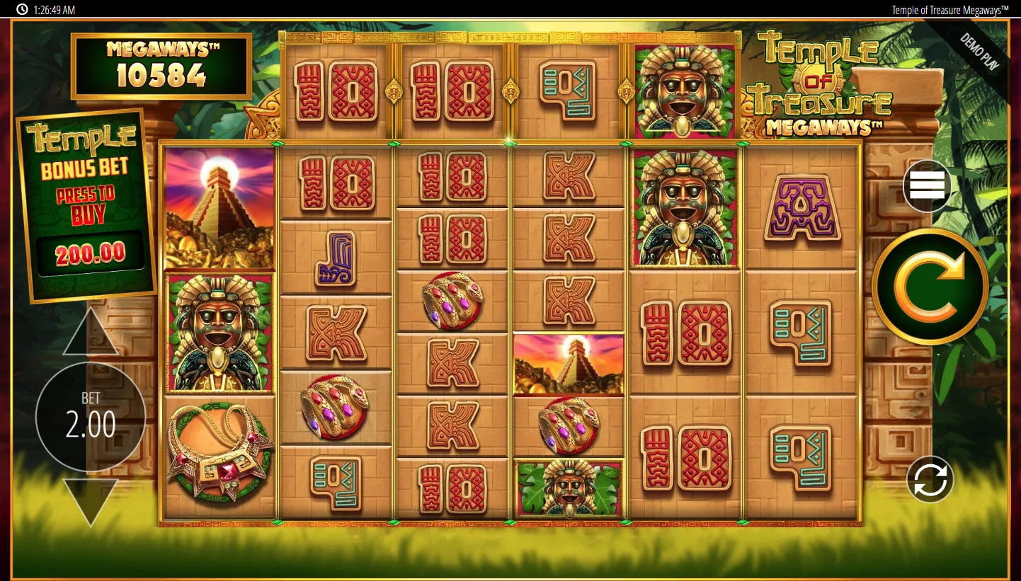 Temple of Treasure Megaways screen 4