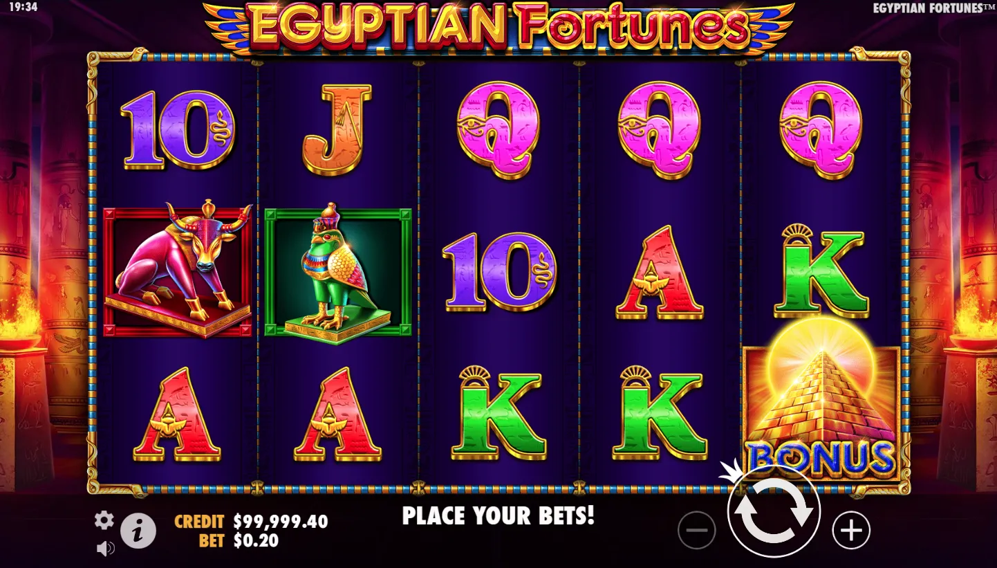 Egyptian Fortunes screen 3