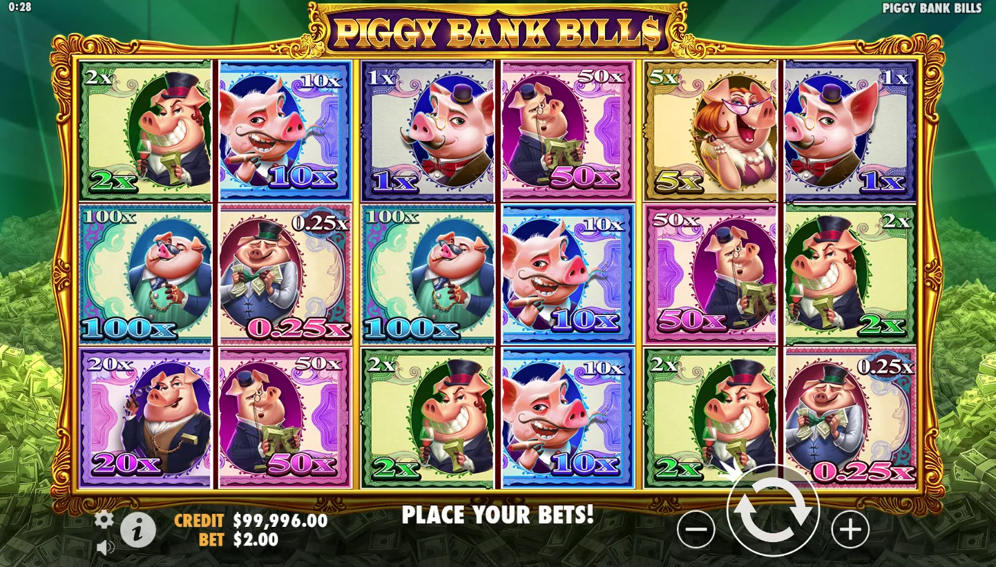 Piggy Bank Bills Demo Play 