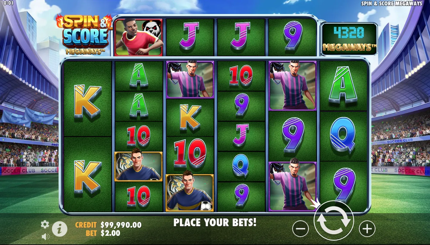 Spin and Score Megaways screen 2