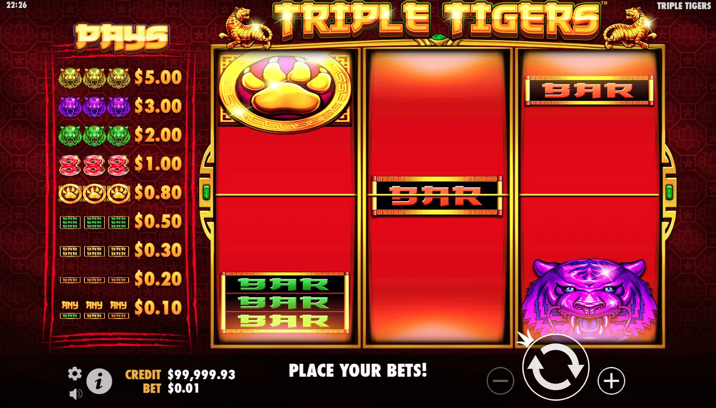 Triple Tigers screen 3