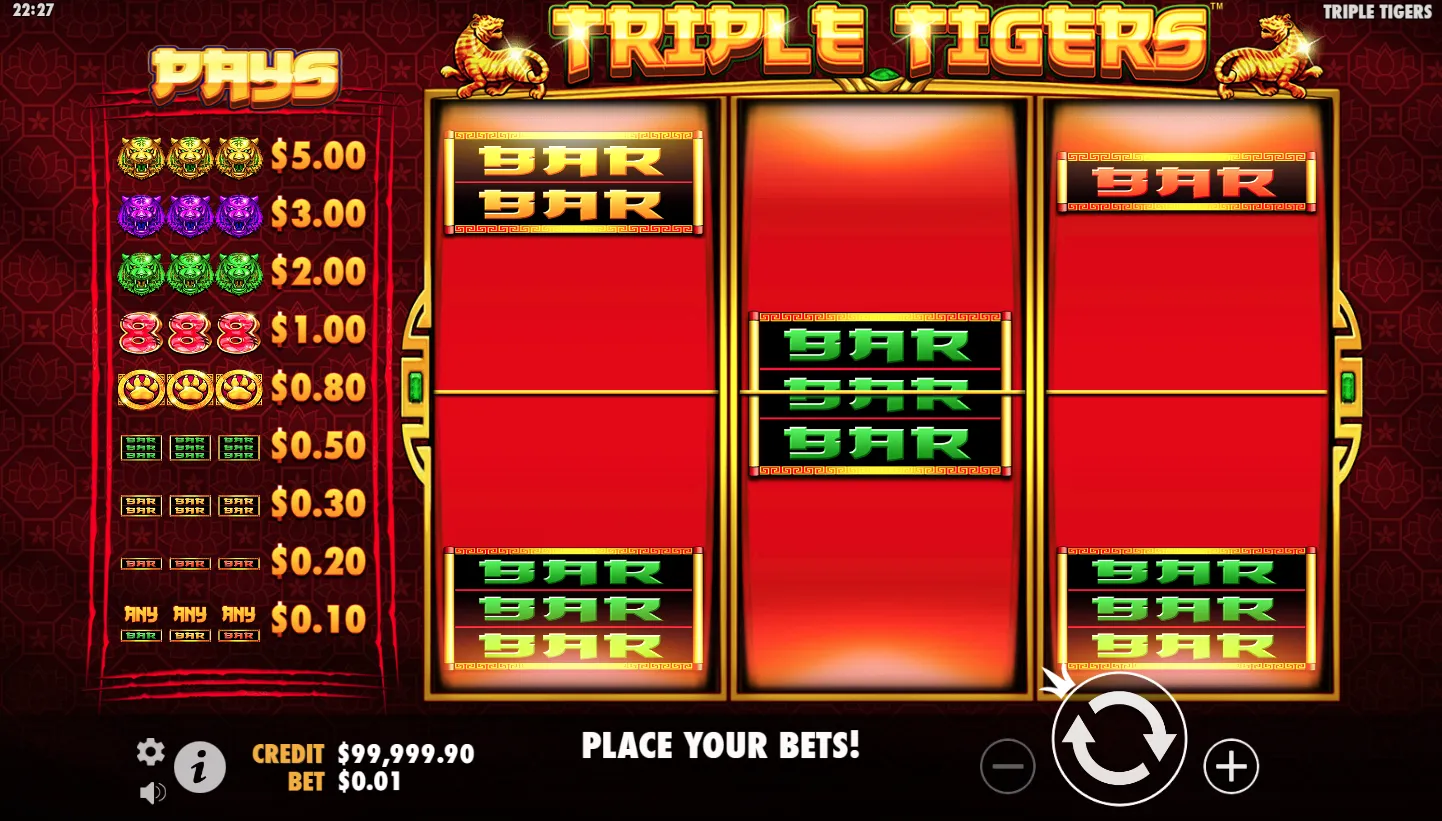 Triple Tigers screen 5