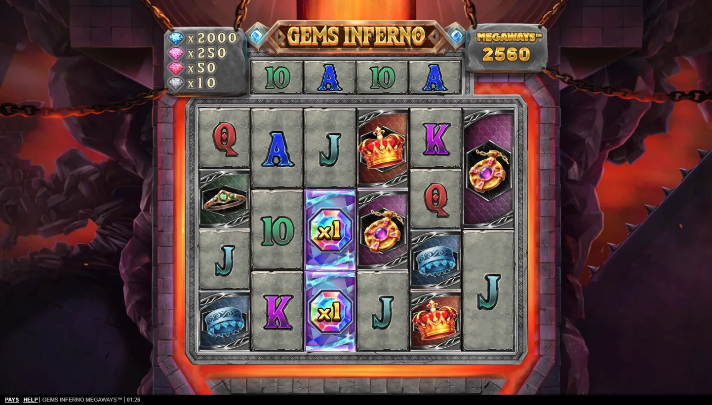 Gems Inferno Megaways screen 3