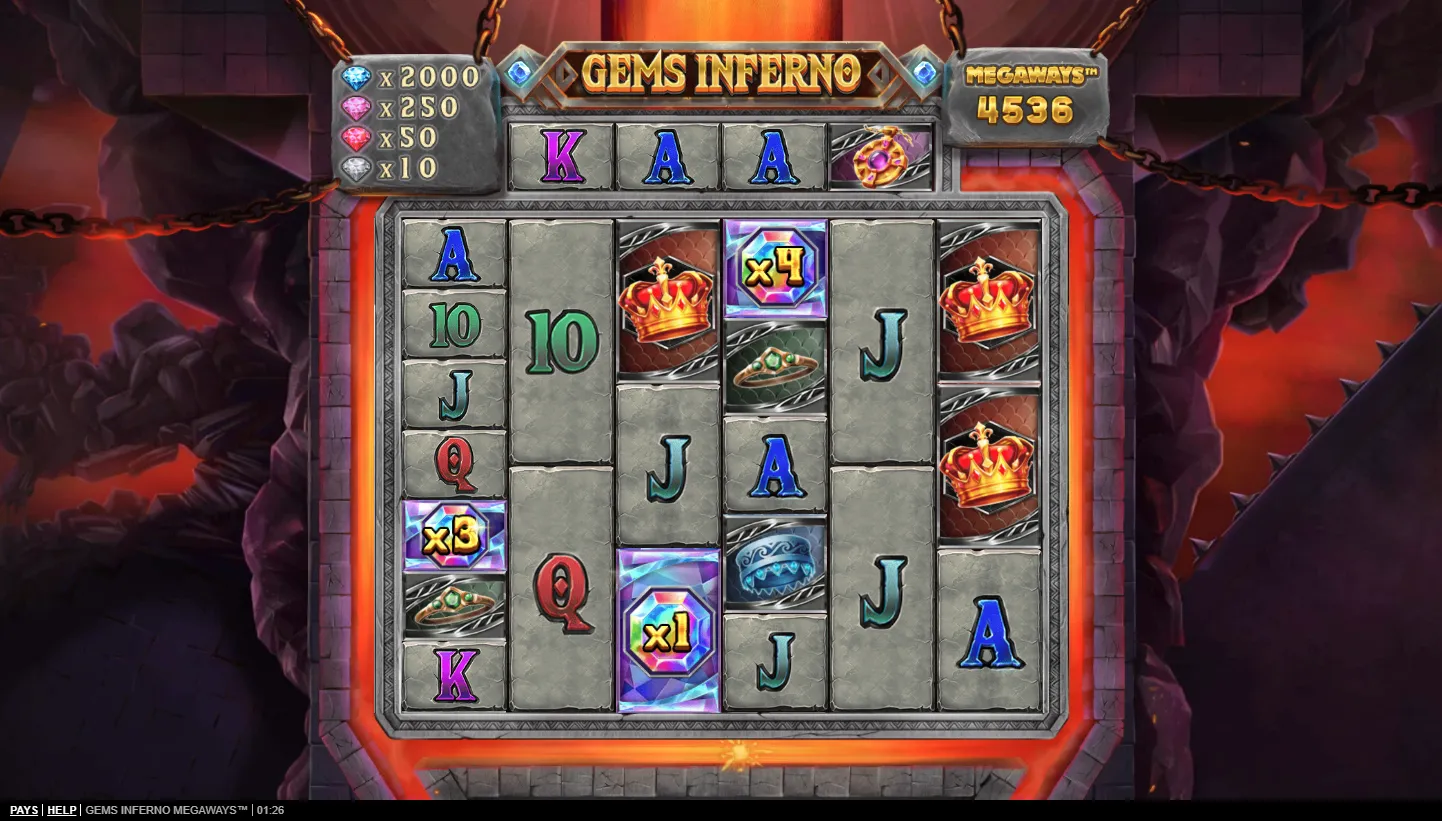 Gems Inferno Megaways screen 4