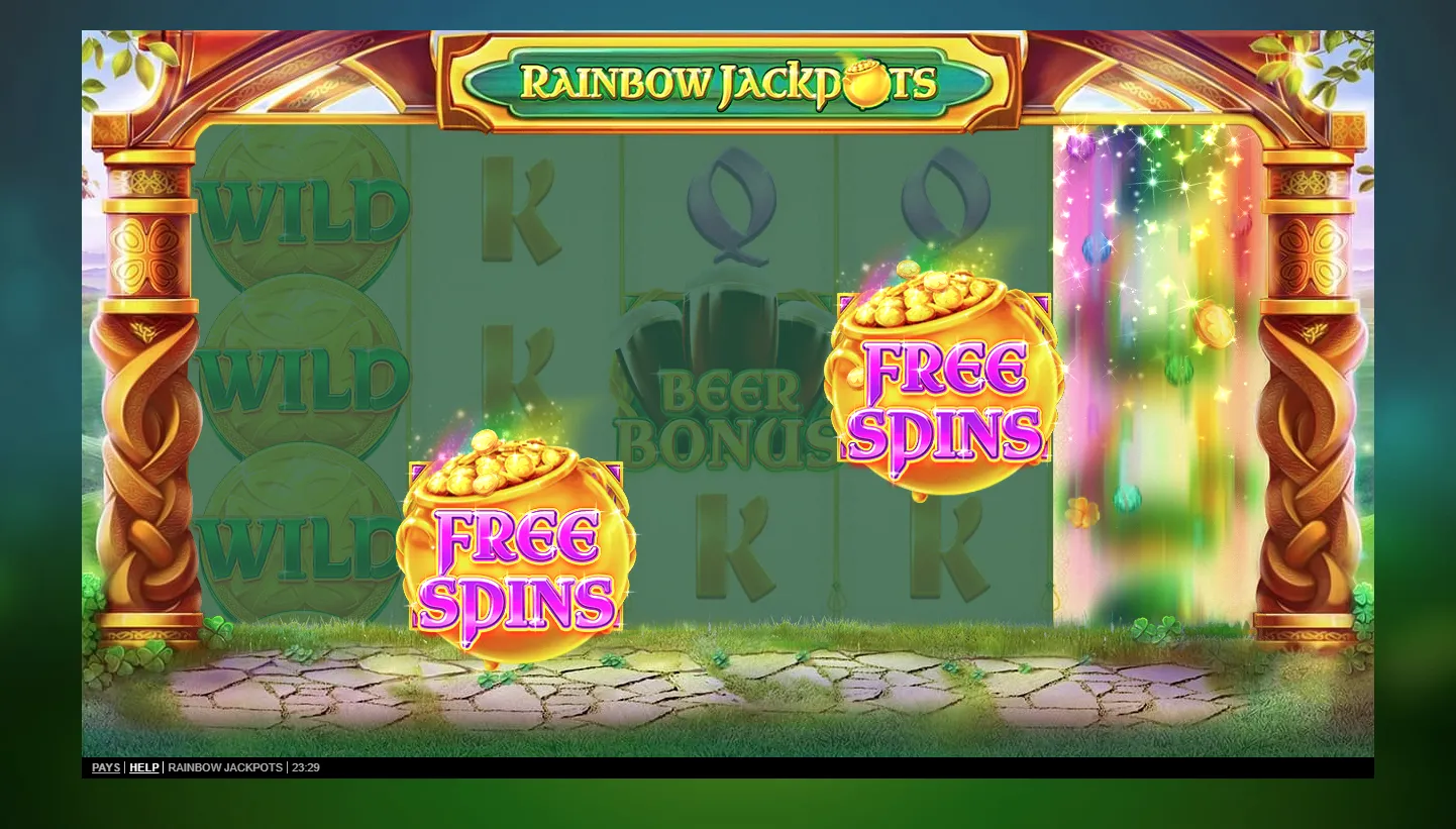 Rainbow Jackpots screen 2