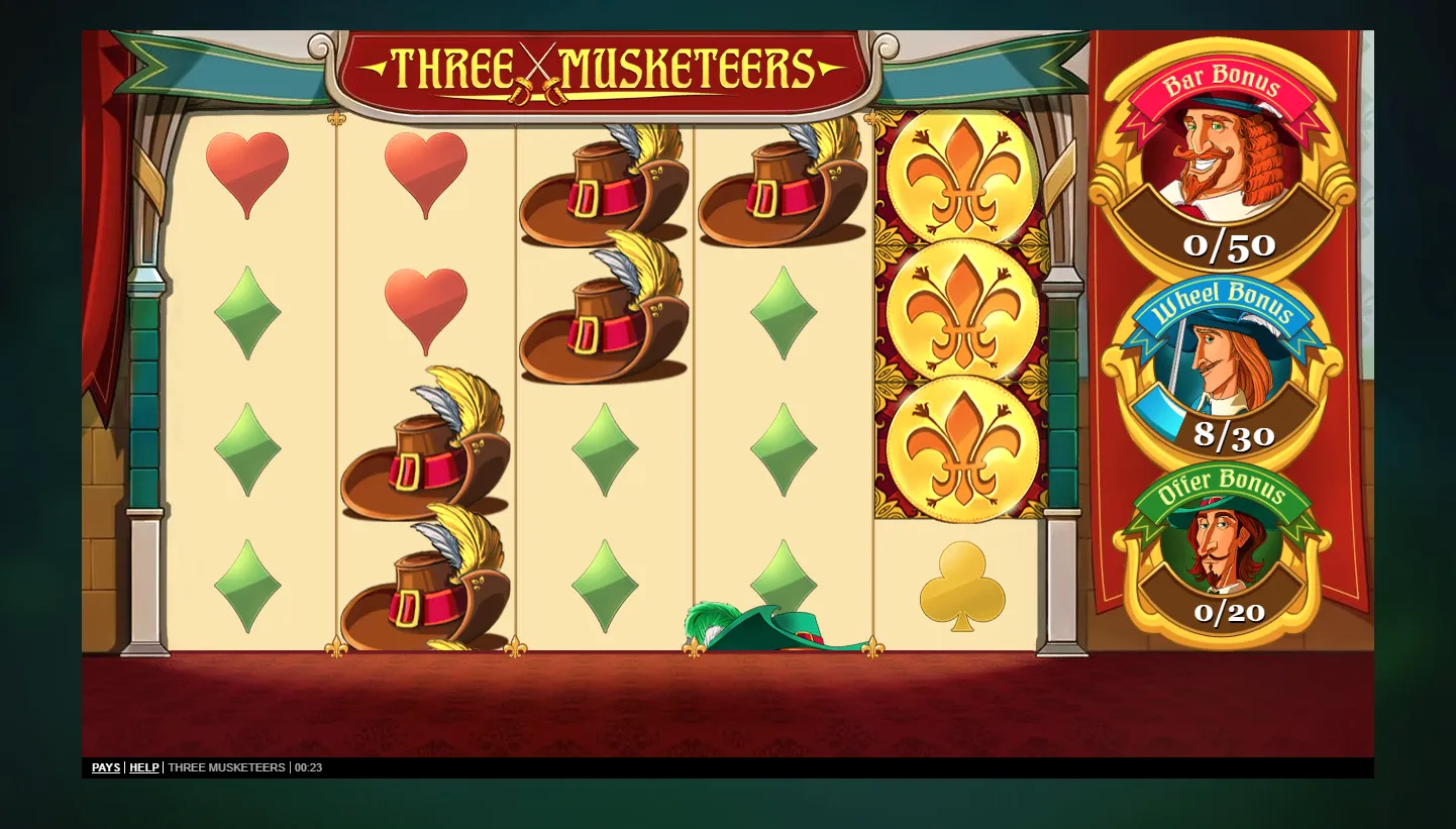 Three Musketeers screen 2