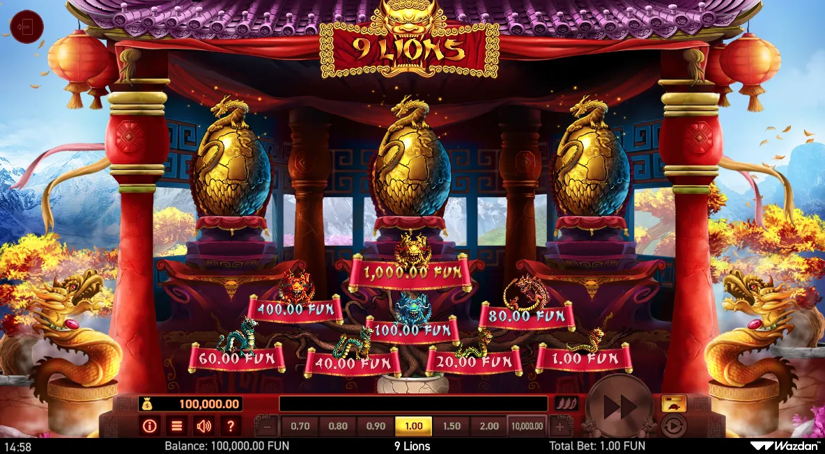 9 Lions screen 2