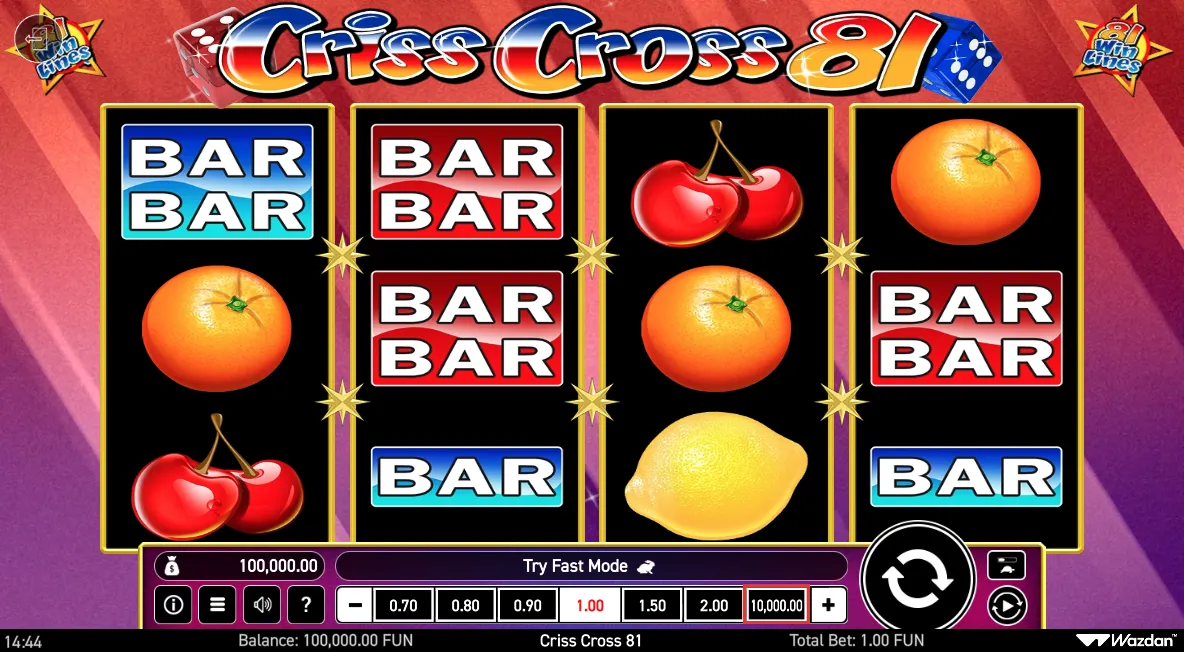 Criss Cross 81 screen 2