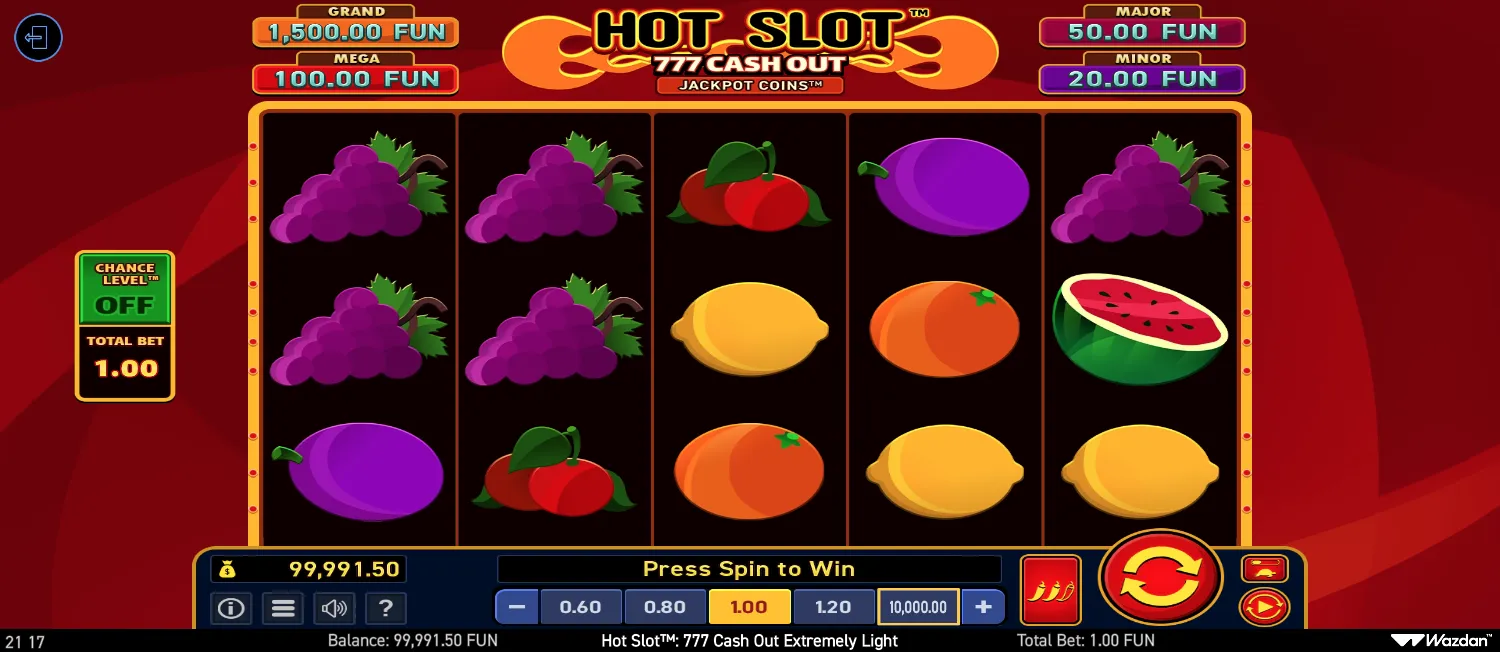 Hot Slot: 777 Cash Out Extremely Light screen 3