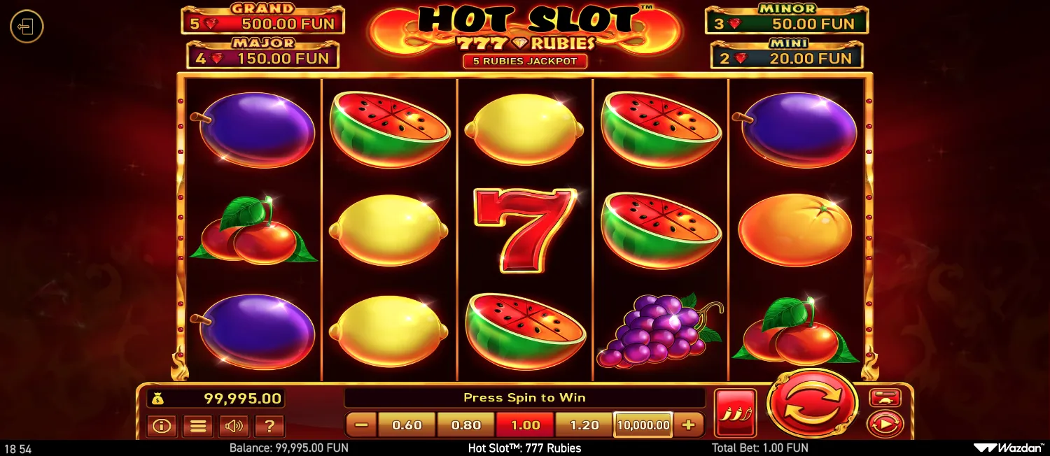 Hot Slot: 777 Rubies Demo Play 