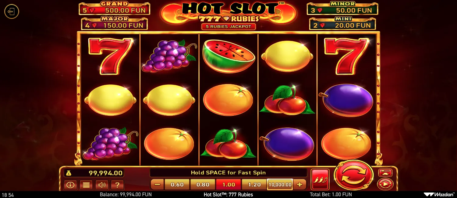 Hot Slot: 777 Rubies screen 2