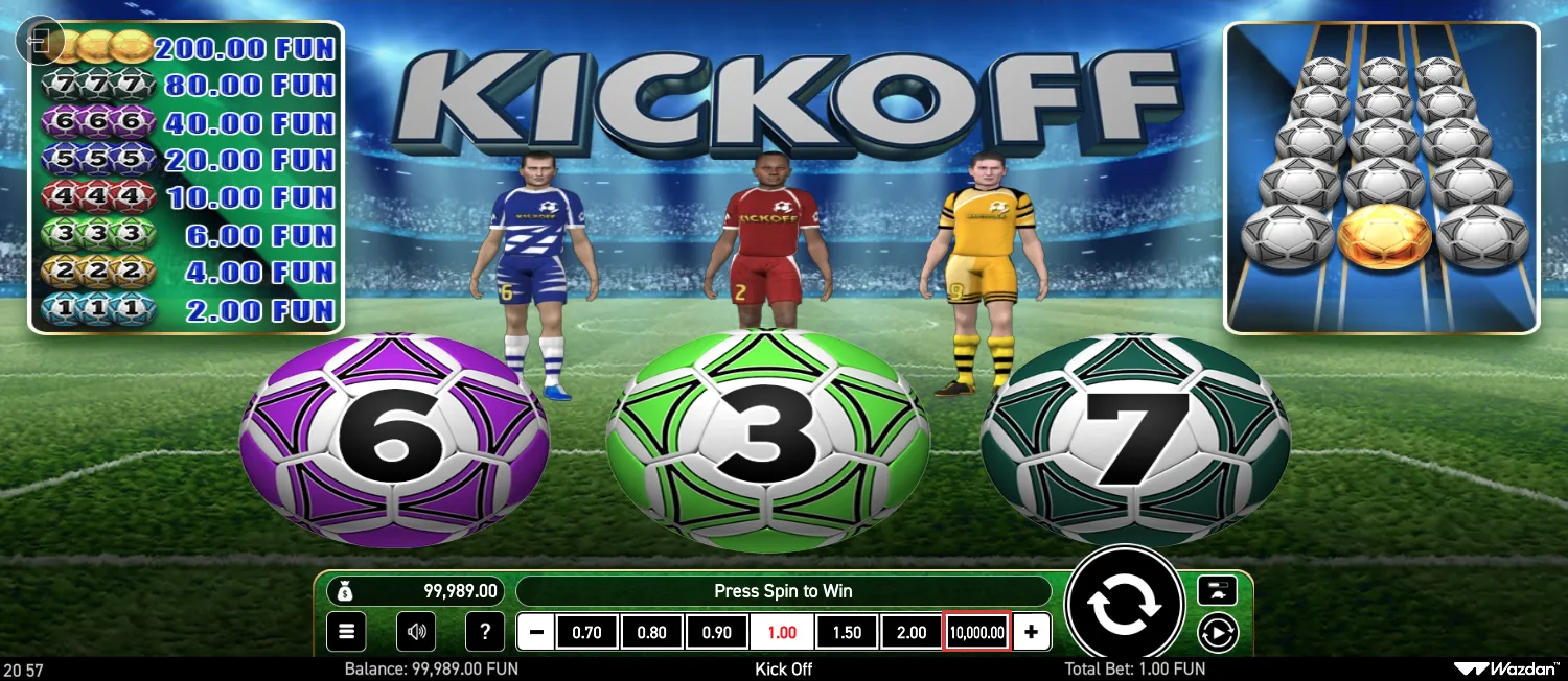 KickOff  screen 3