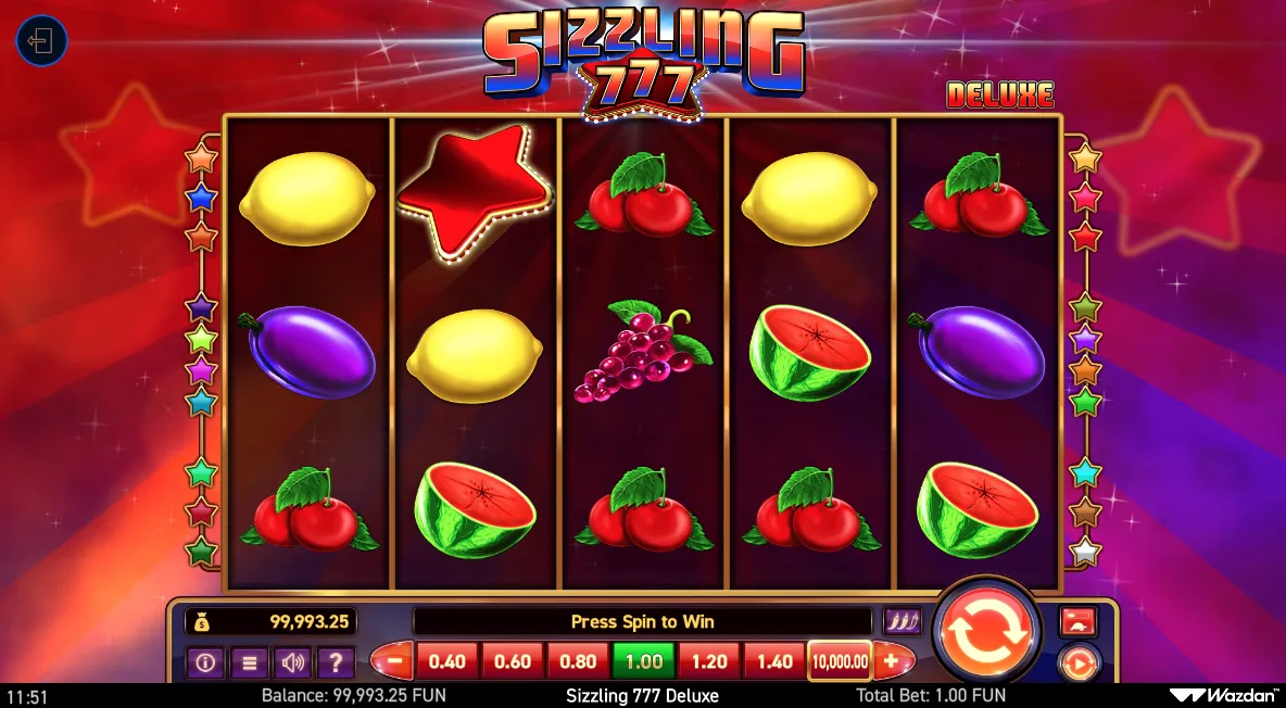 Sizzling 777 Deluxe Demo Play 