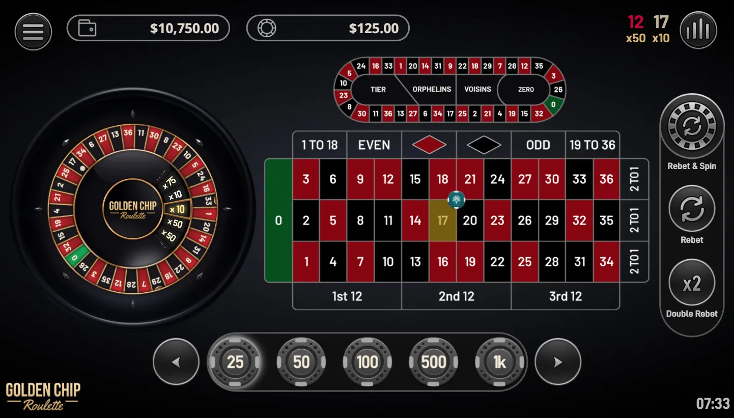 Golden Chip Roulette screen 4