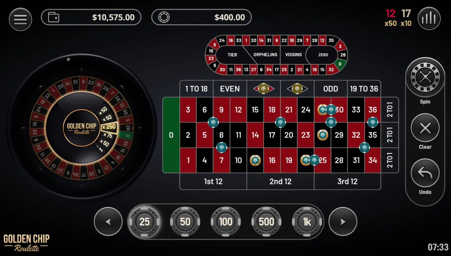 Golden Chip Roulette screen 5