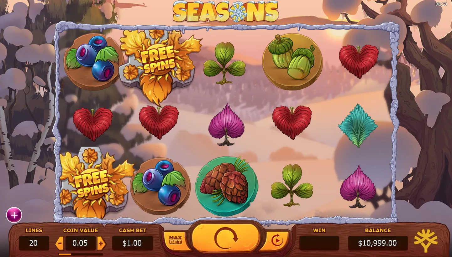 Seasons screen 2